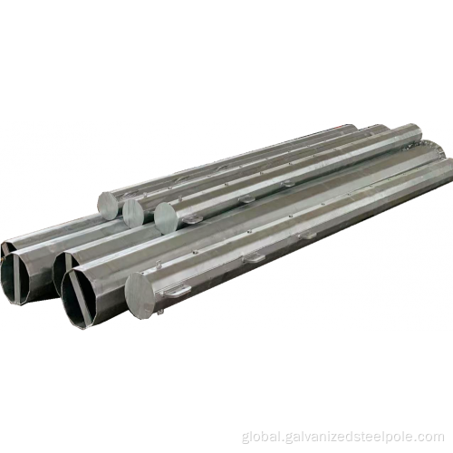 Transmission Steel Pole Hot dip galvanized monopole with anchor bolt system Manufactory